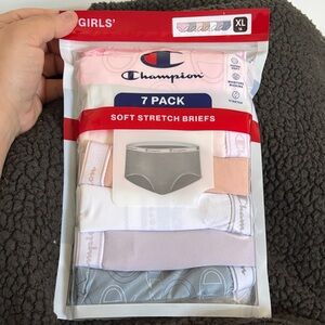 Champion Girls Soft Stretch Briefs - 7 Pack - Pastel Mix